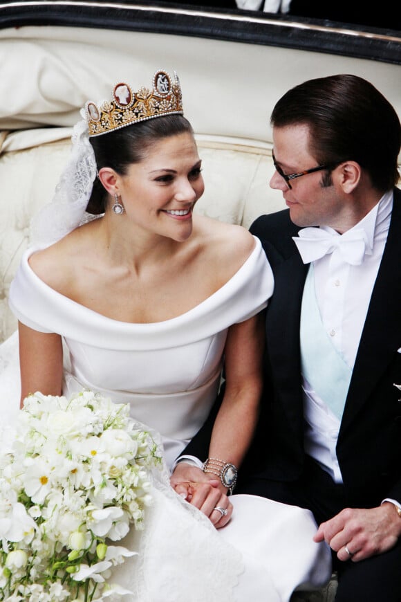 Mariage de la princesse Victoria de Suède avec Daniel Westling en 2010.