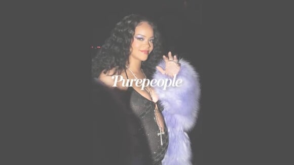 Rihanna enceinte : Mini-robe transparente, ventre à l'air et lanières en cuir avec son chéri ASAP Rocky