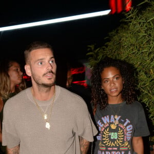 Matt Pokora (M. Pokora) et sa compagne Christina Milian à la sortie du VIP Room à Saint-Tropez, le 17 août 2018. © Rachid Bellak/Bestimage 