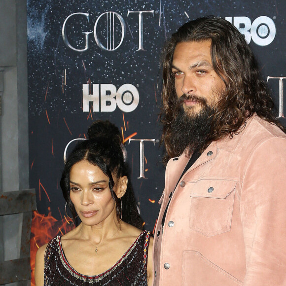 Lisa Bonet et son mari Jason Momoa à la première de "Game of Thrones - Saison 8" au Radio City Music Hall à New York, le 3 avril 2019. 