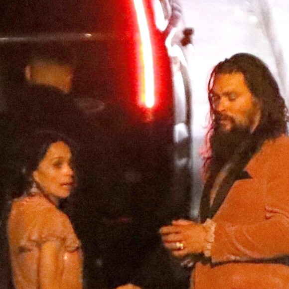 Jason Momoa et sa femme Lisa Bonet - Arrivée des célébrités à la soirée privée de Beyonce et son mari Jay Z au Chateau Marmont à West Hollywood, le 24 février 2019 