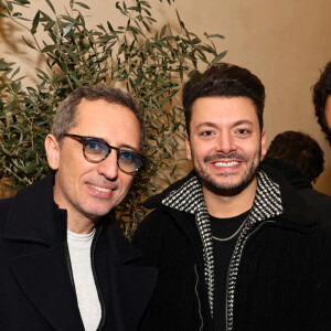 Exclusif - Gad Elmaleh, Kev Adams, le chanteur Amir - After de l'avant-première du film "Maison de retraite" à Paris le 10 février 2022. © Rubens Hazon/Bestimage 