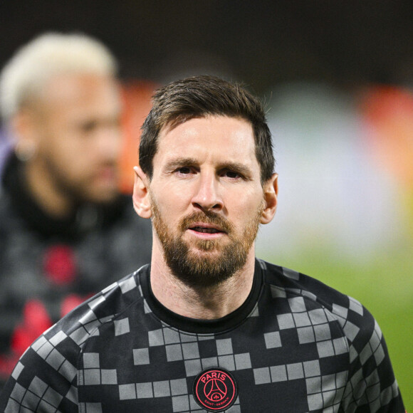 Lionel Messi (PSG) lors du match de championnat de Ligue 1 Uber Eats opposant le FC Nantes au Paris Saint-Germain (PSG) au stade de la Beaujoire à Nantes, France, le 19 février 2022. Nantes a gagné 3-1. © Jean-Baptiste Autissier/Panoramic/Bestimage