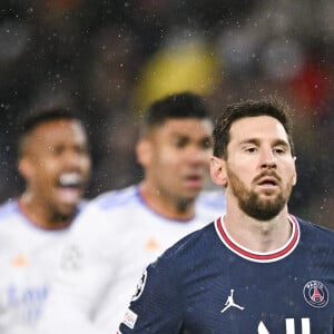 Lionel Messi - 8ème de finale aller de la Ligue Des Champions "PSG - Real Madrid (1-0)" au Parc des Princes à Paris, le 15 février 2022.