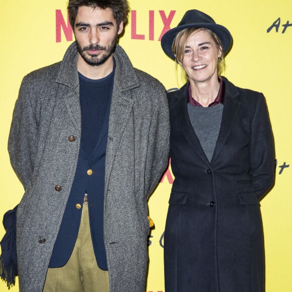 Anne Consigny et son fils Vladimir Consigny - Avant-première du film "At Eternity's Gate" au Musée du Louvre à Paris, le 2 avril 2019. © Olivier Borde/Bestimage 