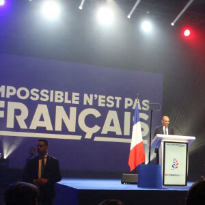 Marion Maréchal, enceinte - Meeting de Eric Zemmour, candidat à l'élection présidentielle, au Zénith de Toulon le 6 mars 2022