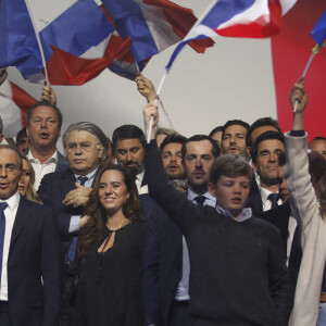 Marion Maréchal, enceinte - Meeting de Eric Zemmour, candidat à l'élection présidentielle, au Zénith de Toulon le 6 mars 2022