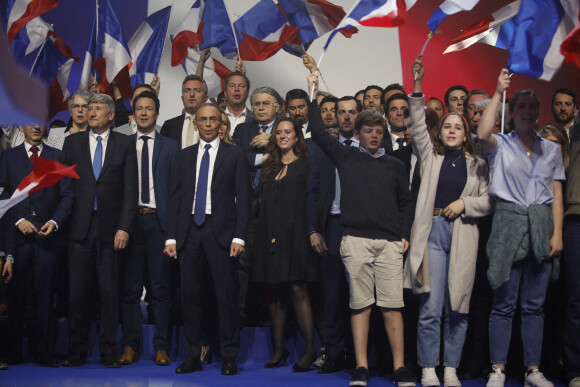 Marion Maréchal, enceinte - Meeting de Eric Zemmour, candidat à l'élection présidentielle, au Zénith de Toulon le 6 mars 2022