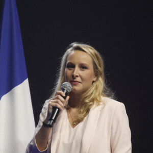 Marion Maréchal, enceinte - Meeting de Eric Zemmour, candidat à l'élection présidentielle, au Zénith de Toulon le 6 mars 2022