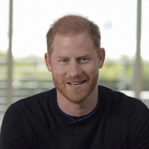 Le prince Harry participe en visio avec Serena Williams à une émission sur la santé mentale. Los Angeles, le 3 février 2022.