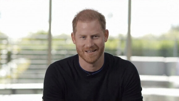 Le prince Harry participe en visio avec Serena Williams à une émission sur la santé mentale. Los Angeles, le 3 février 2022.