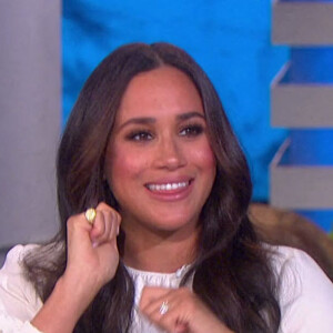 Meghan Markle sur le plateau de l'émission "The Ellen Show" à Los Angeles, le 17 novembre 2021.