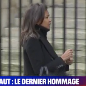 Karine Le Marchand arrive aux obsèques de Jean-Pierre Pernaut, 9 mars 2022