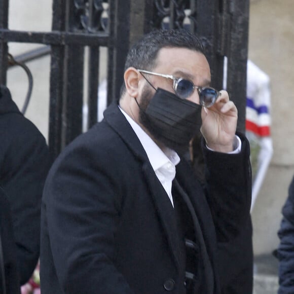 Cyril Hanouna - Obsèques de Jean-Pierre Pernaut en la Basilique Sainte-Clotilde à Paris le 9 mars 2022. © Denis Guignebourg/ Bestimage 