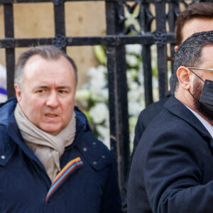 Cyril Hanouna - Obsèques de Jean-Pierre Pernaut en la Basilique Sainte-Clotilde à Paris le 9 mars 2022. © Cyril Moreau / Bestimage  