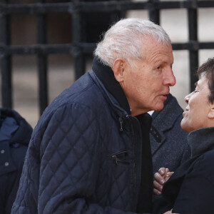 Patrick Poivre d'Arvor (PPDA) - Obsèques de Jean-Pierre Pernaut en la Basilique Sainte-Clotilde à Paris, France, le 9 mars 2022. © Aurelien Morissard/Panoramic/Bestimage 