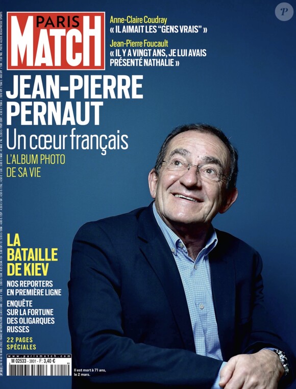 Couverture du nouveau numéro de Paris Match consacré à Jean-Pierre Pernaut, en kiosques le 10 mars 2022