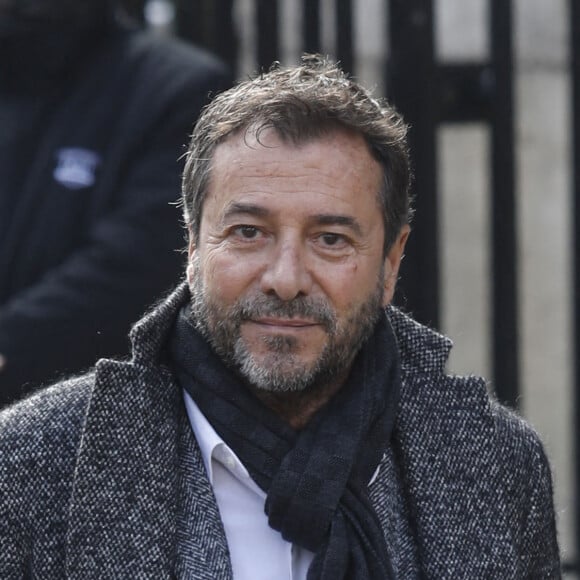 Bernard Montiel - Obsèques de Jean-Pierre Pernaut en la Basilique Sainte-Clotilde à Paris le 9 mars 2022. © Denis Guignebourg/ Bestimage