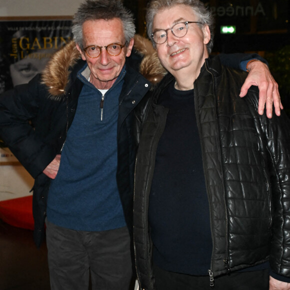 Patrice Leconte et Dominique Besnehard - Vernissage de l'exposition Jean Gabin à l'Espace Landowski / Musée des Années 30 à Boulogne-Billancourt le 8 mars 2022. © Coadic Guirev/Bestimage