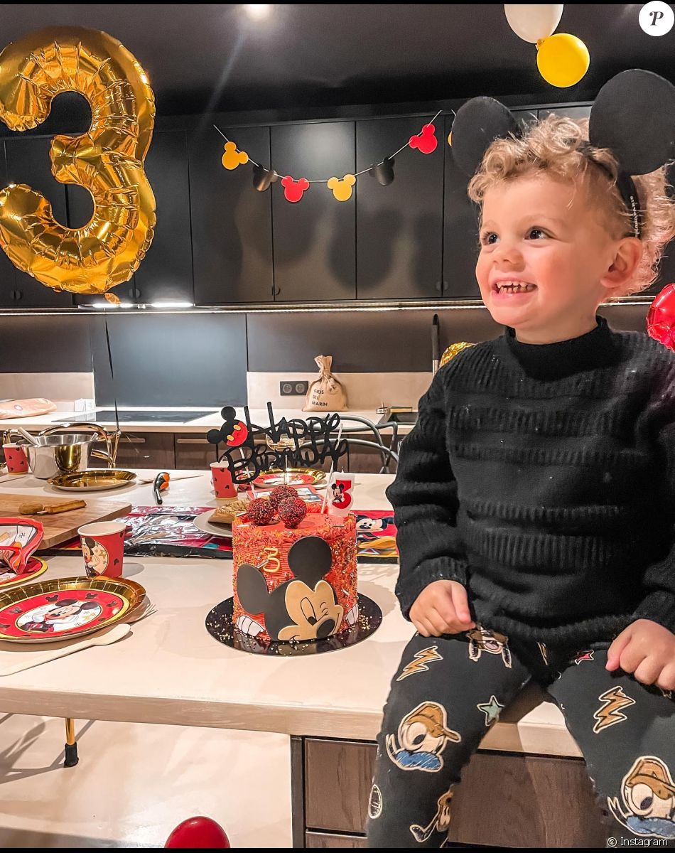 Léon, le fils de Laurent Ournac et Ludivine, le jour de ses 3 ans
