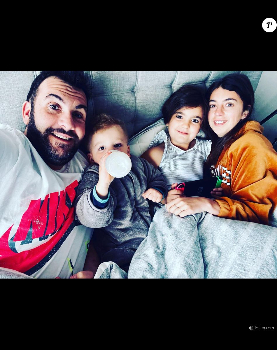 Laurent Ournac et Ludivine avec leurs enfants Capucine et Léon