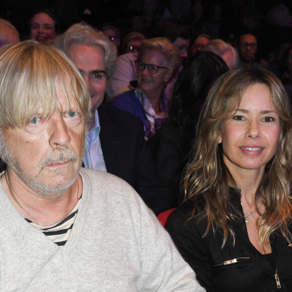 Exclusif - Le chanteur Renaud (Renaud Séchan) et son ex-femme Romane Serda - People au concert de Dave à Bobino à Paris le 18 novembre 2019. © Coadic Guirec/Bestimage