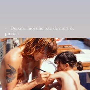 Photo souvenir de Renaud et sa fille Lolita, remontant aux années 1980, sur Instagram.