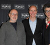 Fabrice Aboulker, Bruno Boutleux (Directeur général de l'Adami) et Marc Lavoine - Remise du prix Adami de l'artiste citoyen 2021 à Marc Lavoine. Paris, le 25 mai 2021. © Coadic Guirec/Bestimage 