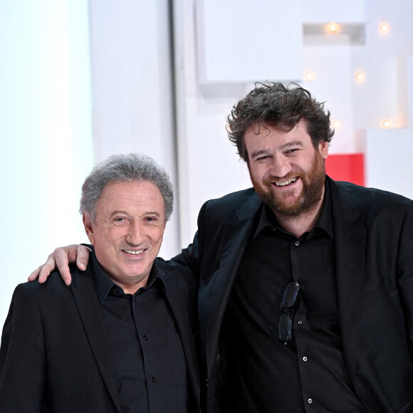 Exclusif - Michel Drucker et Olivier De Benoist - Enregistrement de l'émission "Vivement Dimanche prochain", présentée par M.Drucker et diffusée le 13 mars sur France 2 © Guillaume Gaffiot / Bestimage