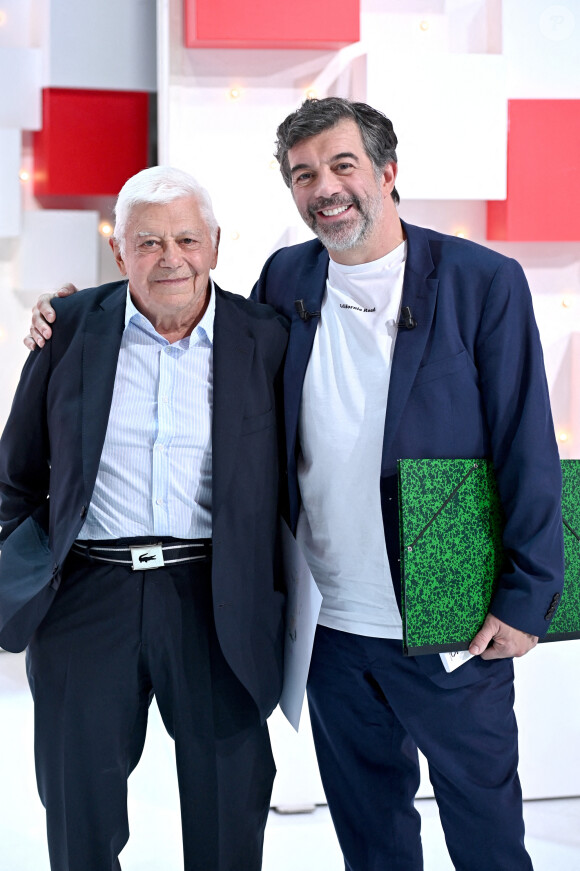 Exclusif - Stephane Plaza et son père Raymond Plaza - Enregistrement de l'émission "Vivement Dimanche", présentée par M.Drucker © Guillaume Gaffiot / Bestimage