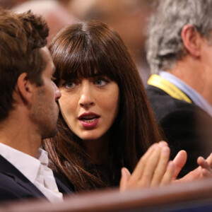 Nolwenn Leroy et Arnaud Clement assistent a l'Open Masters 1000 de Tennis Paris Bercy le 1er novembre 2013.