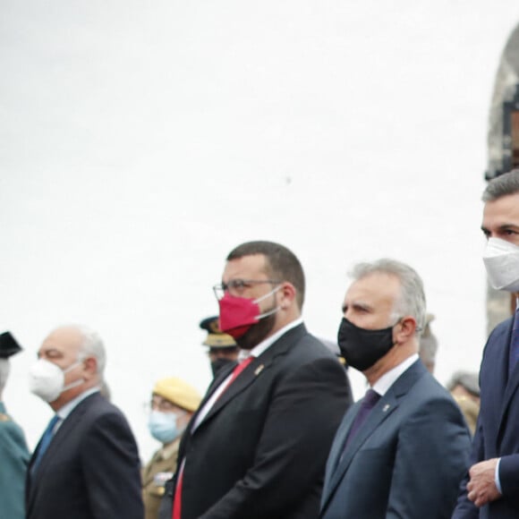 Le roi Felipe et la reine Letizia d'Espagne visitent l'île de La Palma pour soutenir et rendre hommage aux victimes du volcan Cumbre Vieja. La Palma - 12 mars 2022