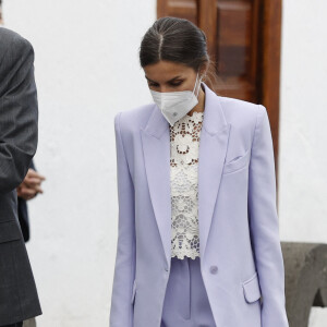 Le roi Felipe et la reine Letizia d'Espagne visitent l'île de La Palma pour soutenir et rendre hommage aux victimes du volcan Cumbre Vieja. La Palma - 12 mars 2022