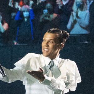 Stromae sur scène lors de la 37ème cérémonie des Victoires de la musique à la Seine musicale de Boulogne-Billancourt, le 11 février 2022. © Cyril Moreau / Tiziano Da Silva / Bestimage 