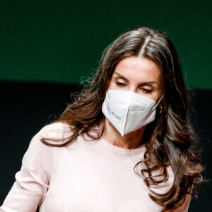 La reine Letizia préside l'acte institutionnel de la Fédération espagnole des maladies rares (FEDER), à l'Auditorio Ciudad de León, Espagne, le 15 mars 2022