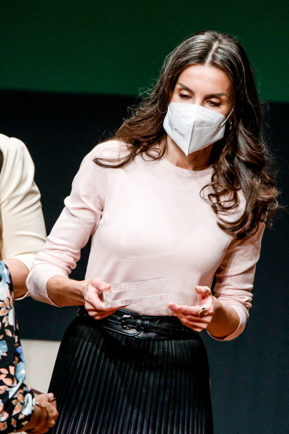 La reine Letizia préside l'acte institutionnel de la Fédération espagnole des maladies rares (FEDER), à l'Auditorio Ciudad de León, Espagne, le 15 mars 2022