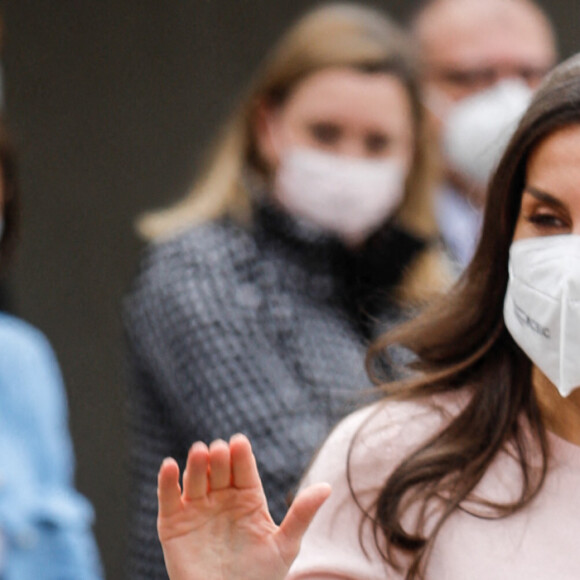 La reine Letizia préside l'acte institutionnel de la Fédération espagnole des maladies rares (FEDER), à l'Auditorio Ciudad de León, Espagne, le 15 mars 2022