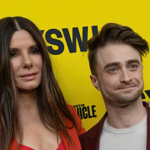 Sandra Bullock et Daniel Radcliffe assistent à l'avant-première du film "Le Secret de la cité perdue" au festival SXSW (South by Southwest) au Paramount Theatre. Austin, le 12 mars 2022.