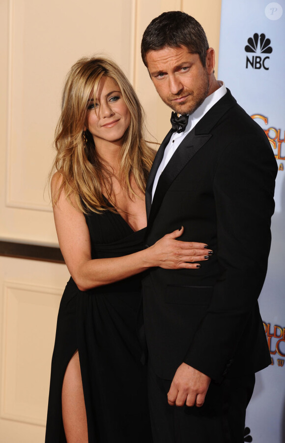 Jennifer Aniston et Gerard Butler lors de la 67e cérémonie des Golden Globes à Los Angeles le 17 janvier 2010