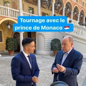 Tibo InShape s'est rendu à Monaco pour un tournage avec le prince Albert et Louis Ducruet. Instagram, mars 2022.