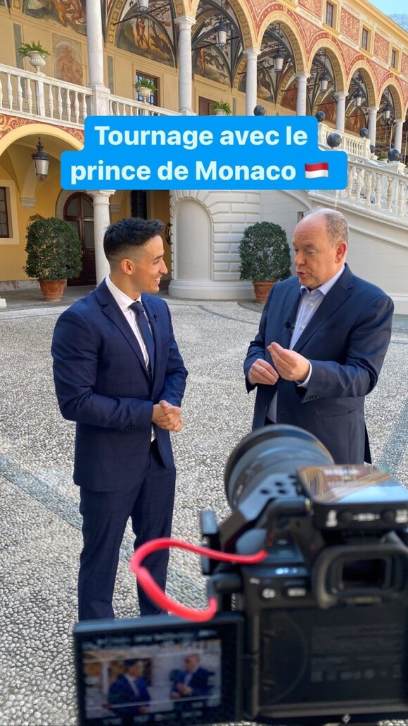 Tibo InShape s'est rendu à Monaco pour un tournage avec le prince Albert et Louis Ducruet. Instagram, mars 2022.