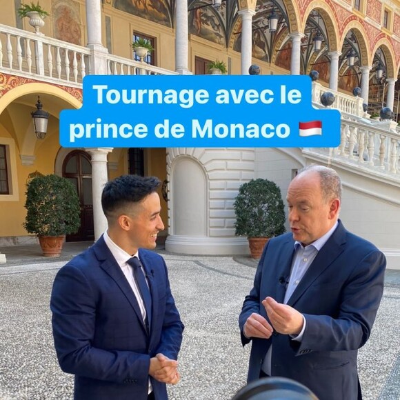 Tibo InShape s'est rendu à Monaco pour un tournage avec le prince Albert et Louis Ducruet. Instagram, mars 2022.