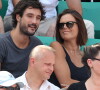 Laure Manaudou et son compagnon Jérémy Frérot dans les tribunes lors de la finale des Internationaux de tennis de Roland-Garros à Paris, le 7 juin 2015.