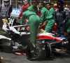 Le pilote allemand Mick Schumacher, fils de Michael Schumacher, a été victime ce samedi d'une très violente sortie de piste lors des qualifications du Grand Prix de Formule 1 d'Arabie saoudite sur le circuit de Jeddah le 26 mars 2022. @ Antonin Vincent/Panoramic/Bestimage 
