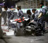 Le pilote allemand Mick Schumacher, fils de Michael Schumacher, a été victime ce samedi d'une très violente sortie de piste lors des qualifications du Grand Prix de Formule 1 d'Arabie saoudite sur le circuit de Jeddah le 26 mars 2022. © Hoch Zwei via ZUMA Press Wire)