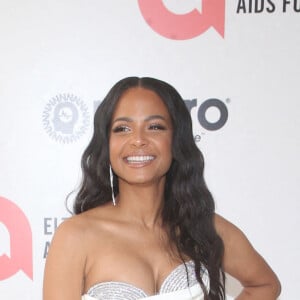 Christina Milian au photocall de la soirée "Elton John AIDS Foundation" lors de la 94ème édition de la cérémonie des Oscars à Los Angeles