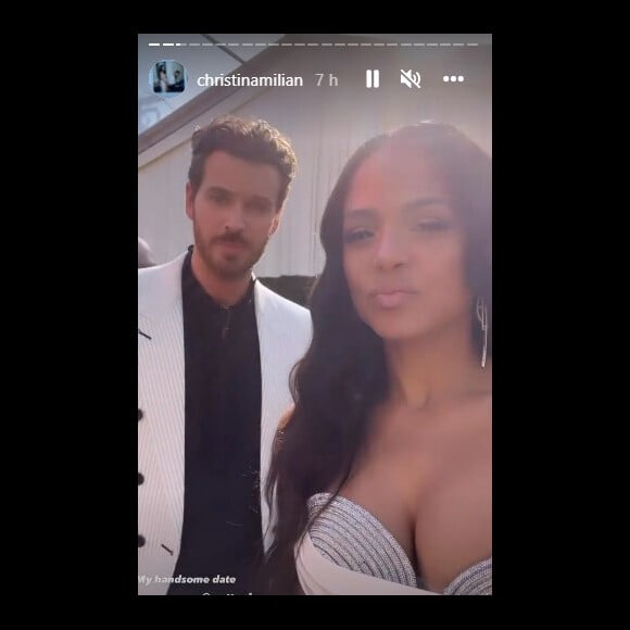 Christina Milian et M. Pokora se sont bien amusés à la soirée des Oscars d'Elton John, dimanche 27 mars @ Instagram / Christina Milian