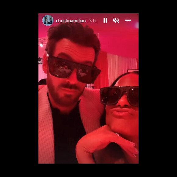 Christina Milian et M. Pokora se sont bien amusés à la soirée des Oscars d'Elton John, dimanche 27 mars @ Instagram / Christina Milian