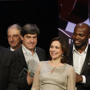 Nathalie Péchalat enceinte (patineuse artistique française et compagne de l'acteur Jean Dujardin) - 26ème édition des "Sportel Awards" au Grimaldi Forum à Monaco le 13 octobre, 2015. © J.C. Vinaj / Bestimage