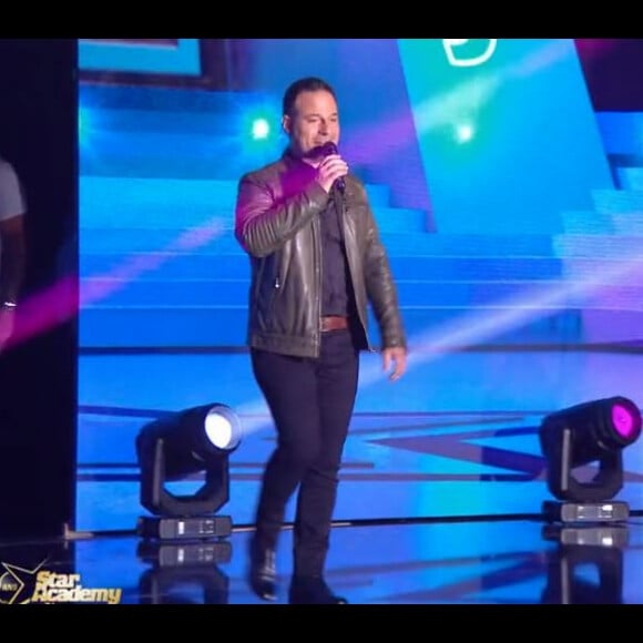 Mario lors du prime des 20 ans de la "Star Academy", sur TF1, le 30 octobre 2021